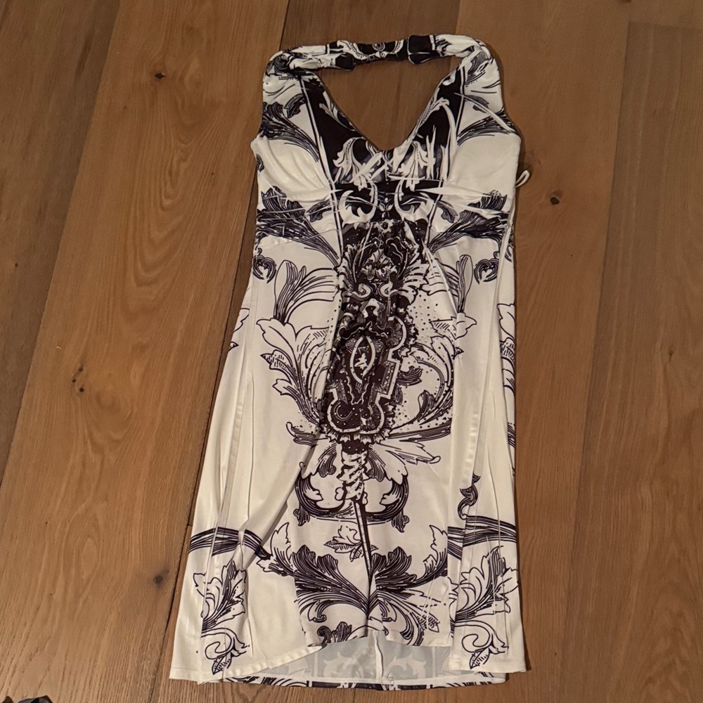 Neelam Purple and White Floral Dress
